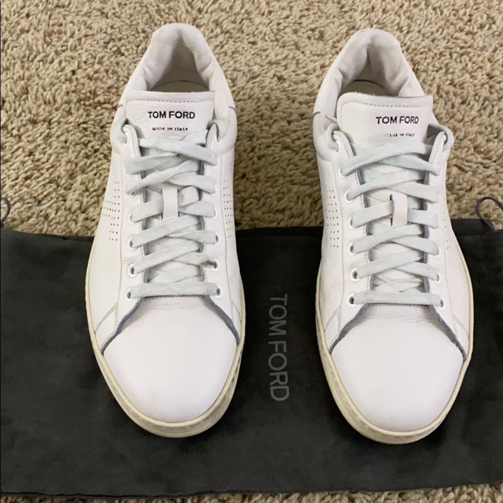 Tom Ford Warwick Perforated Leather Sneakers